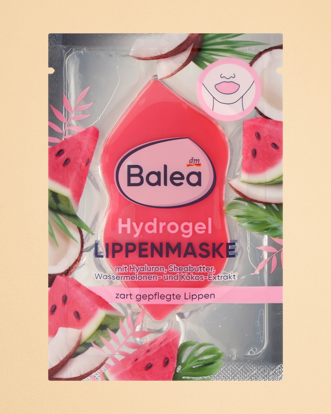 Balea Watermelon Coconut Lip Mask, 1 pc