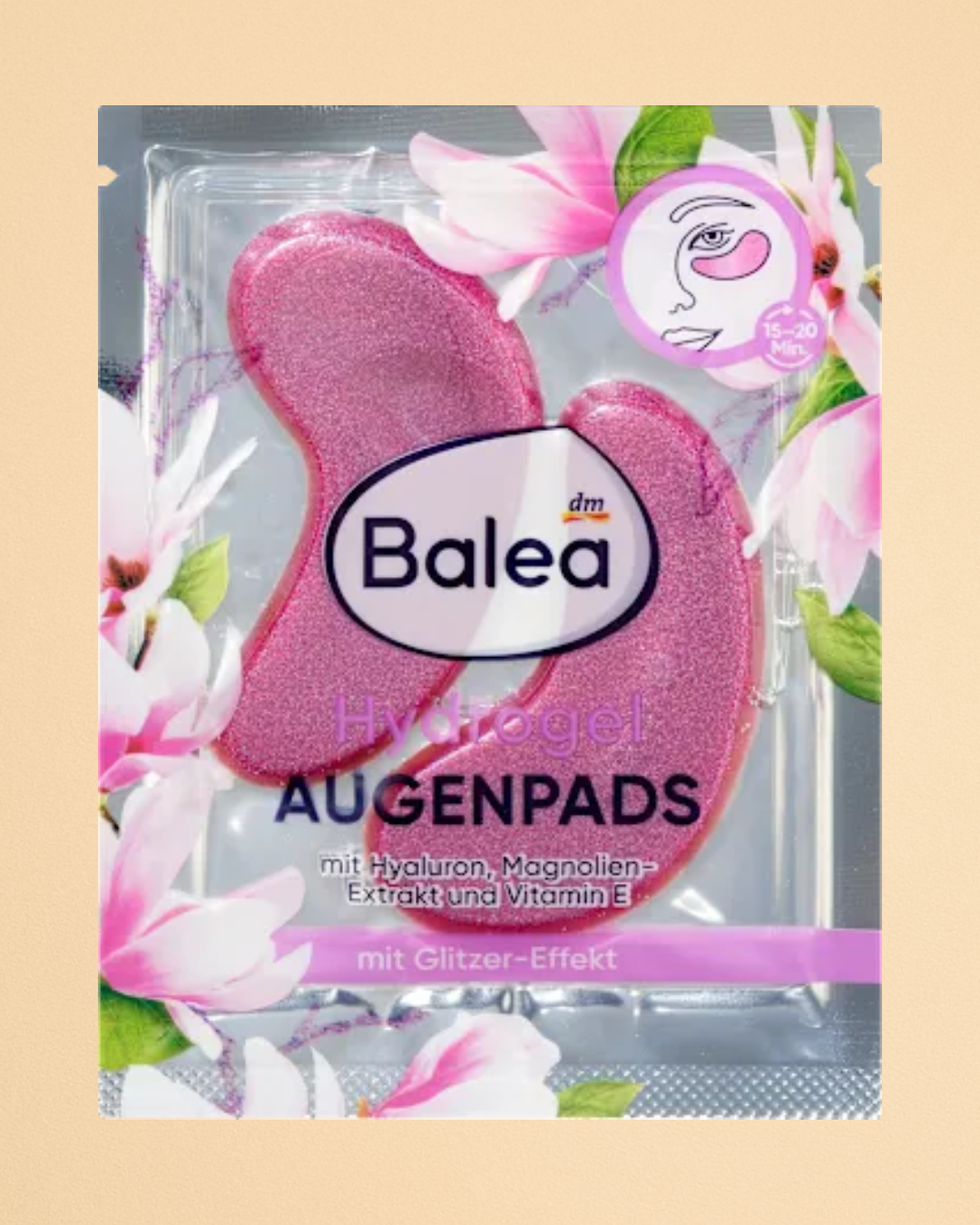 Balea Hydrogel Eye Pads Glitter (1 pair), 2 pcs