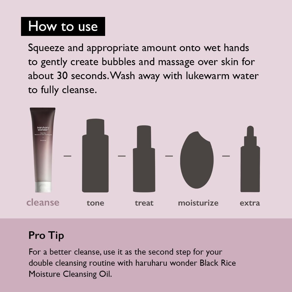 Haruharu Wonder Black Rice Moisture 5.5 Soft Cleansing Gel