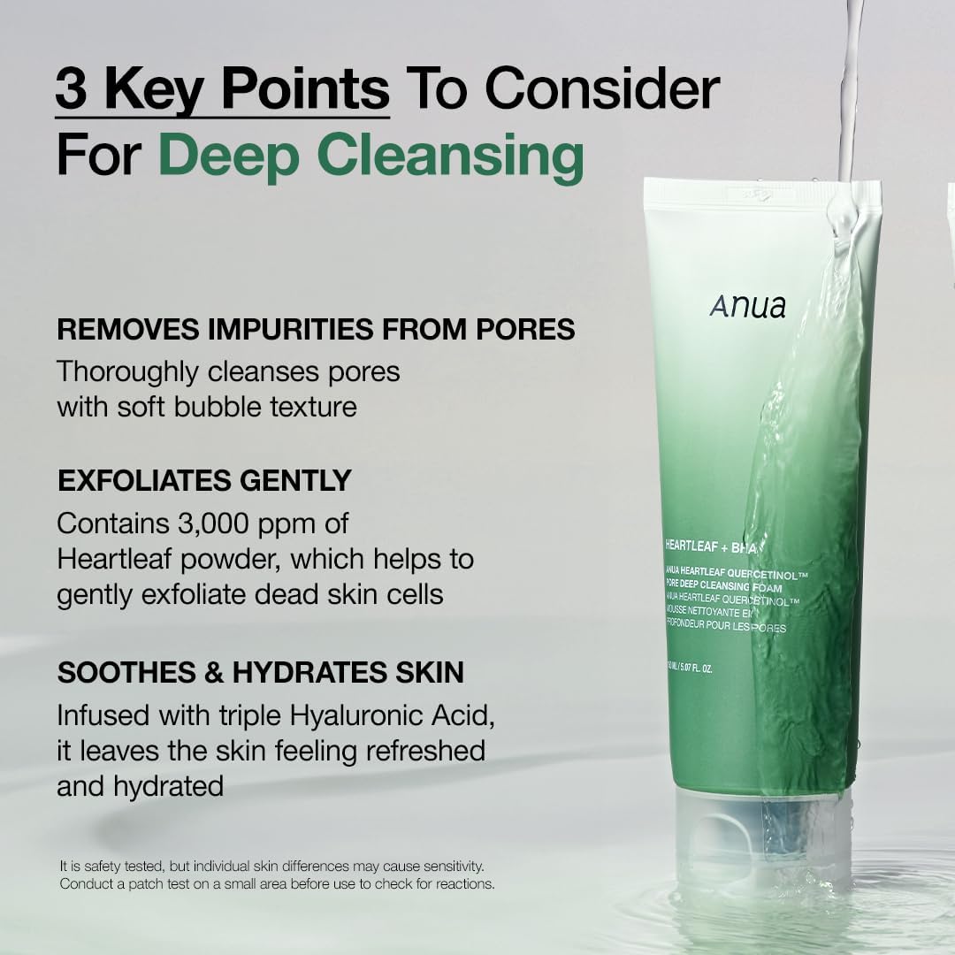 Anua - Heartleaf Quercetinol Pore Deep Cleansing Foam 150ml
