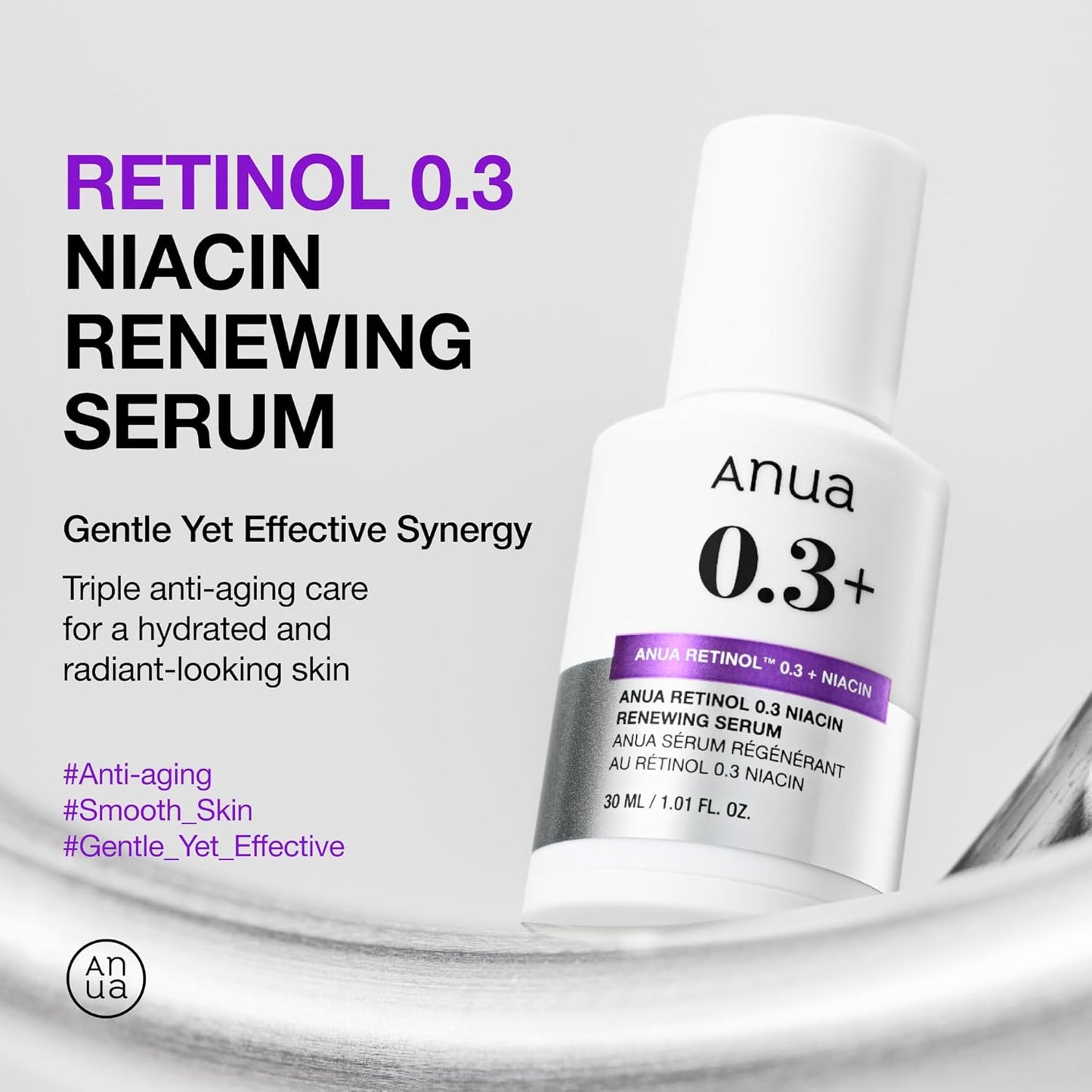 Anua - Nano Retinol 0.3% + Niacin Renewing Serum 30ml