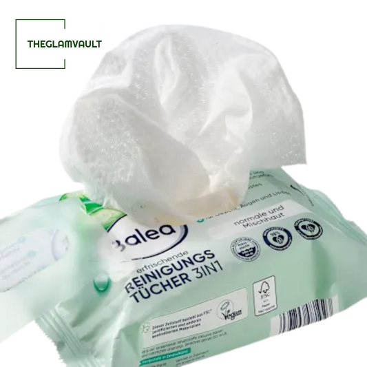 Balea 3in1 Refreshing Makeup Remover Wipes, 25 pcs