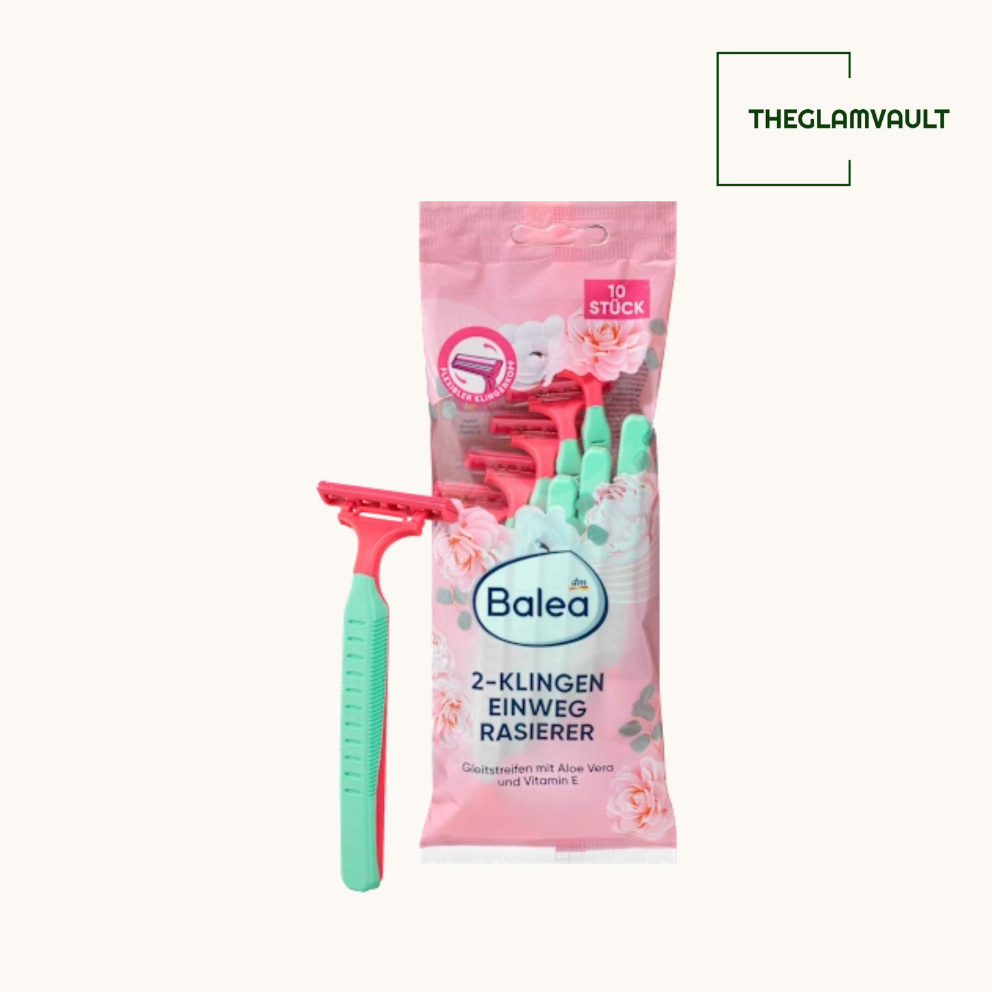 Balea Disposable Razors 2-Blade, 10 pcs