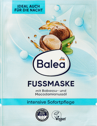 Balea Foot Mask with Babassu & Macadamia Nut Oil, 15 ml