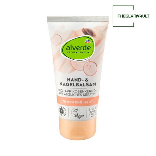 Alverde Hand & Nail Balm Apricot Kernel Oil & Plant-Based Keratin 75ml