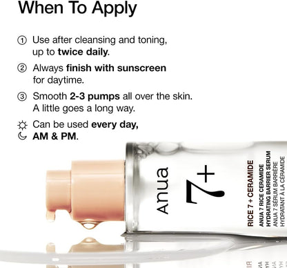 Anua - 7 Rice Ceramide Hydrating Barrier Serum 50ml
