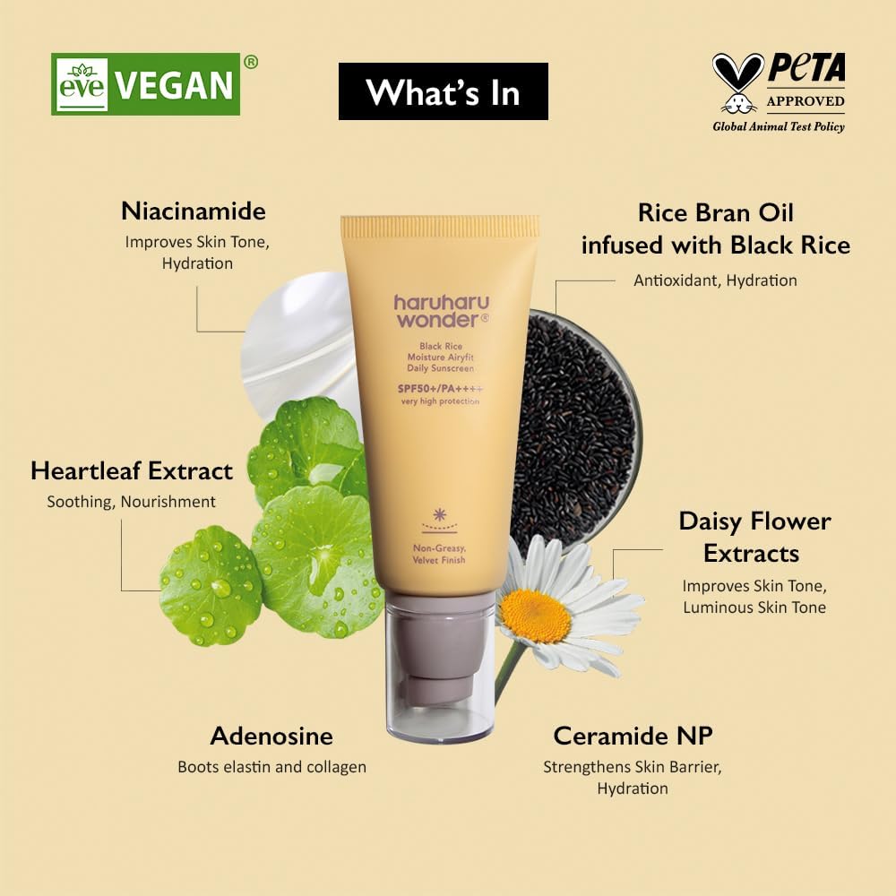 Haruharu Wonder Black Rice Moisture Airyfit Sunscreen 50ml