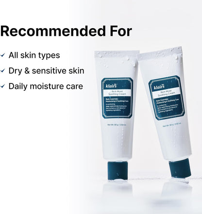 Dear, Klairs Rich Moist Soothing Cream Jumbo