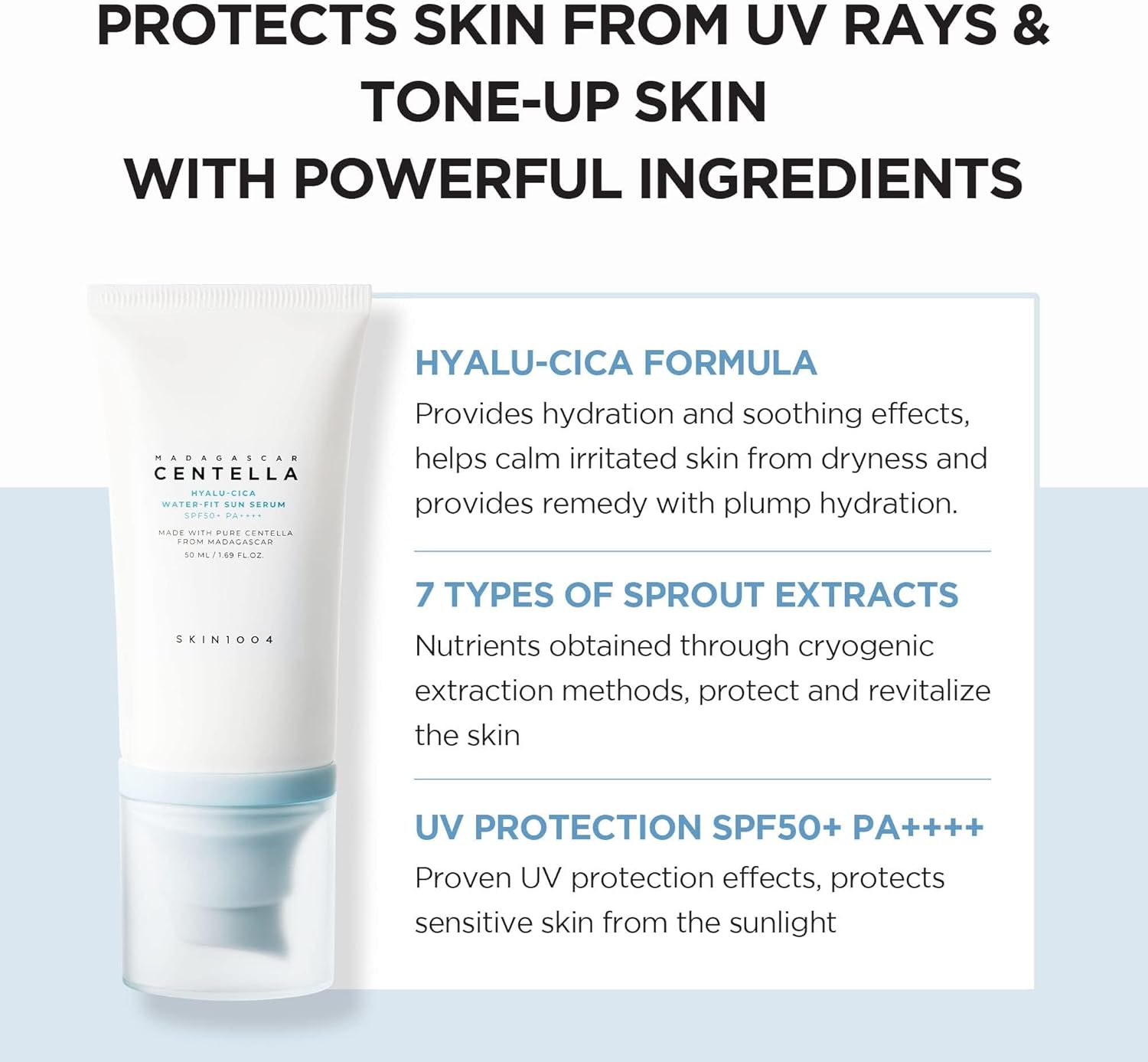 SKIN1004 Madagascar Centella Hyalu-Cica Water-Fit Sun Serum