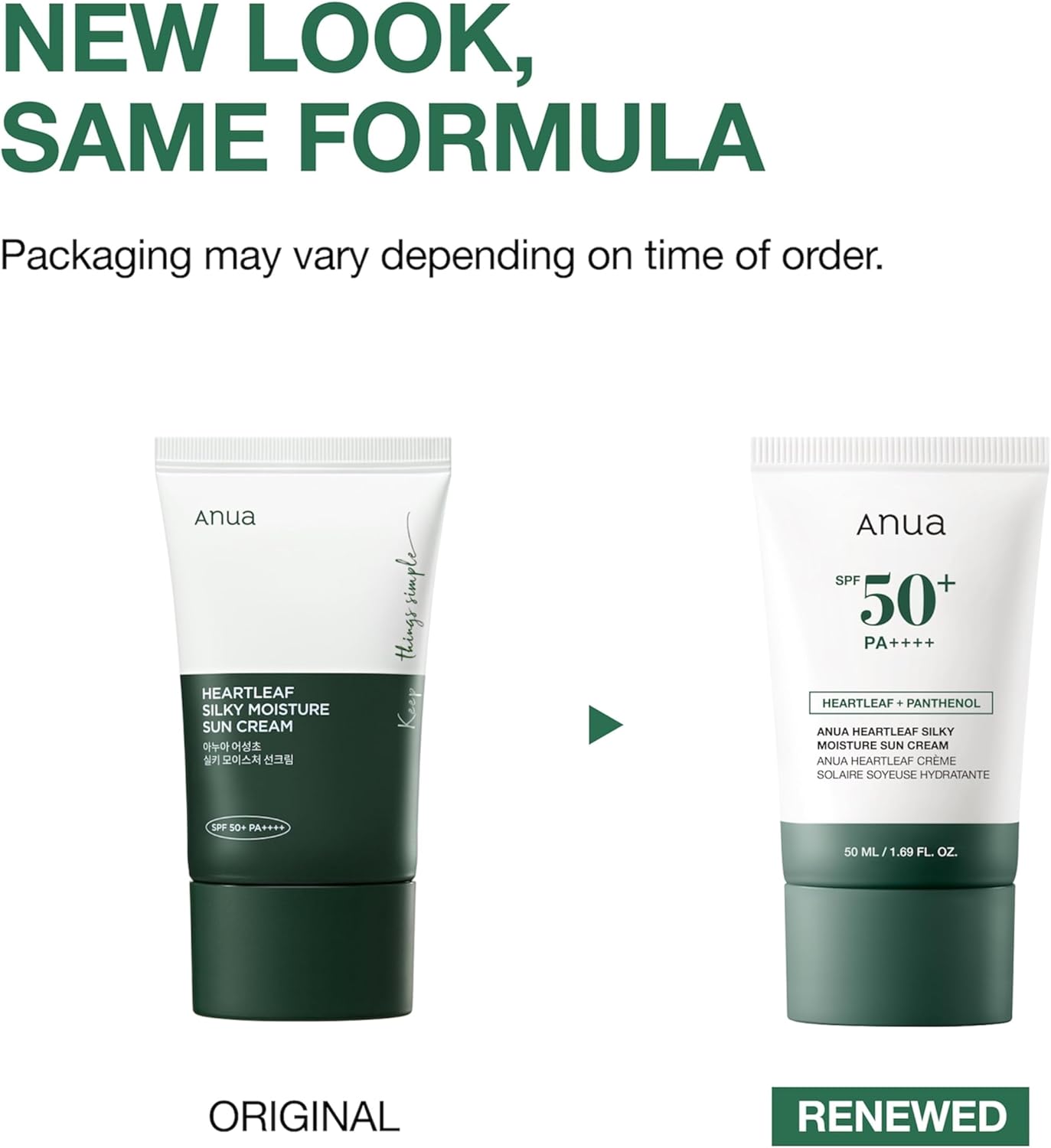 Anua - Heartleaf Silky Moisture Sun Cream 50ml