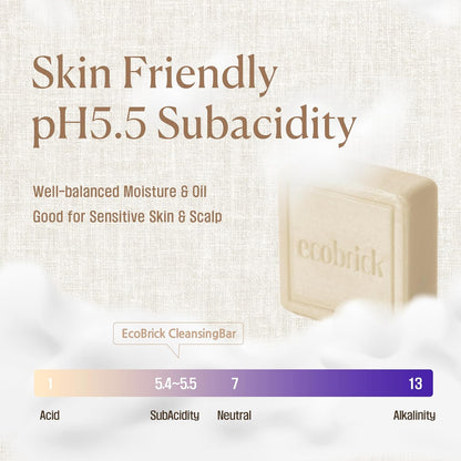 Eco Brick Mild Acidic Shampoo Bar – Scalp Care