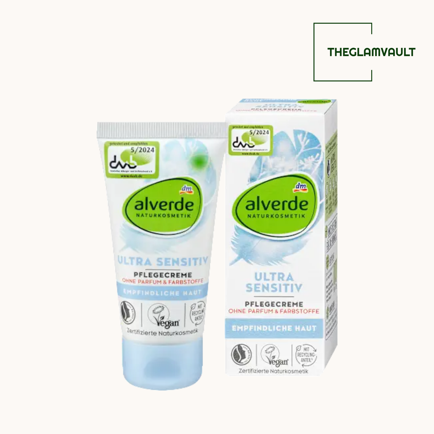 Alverde ultra sensitivity cream packaging on a white background