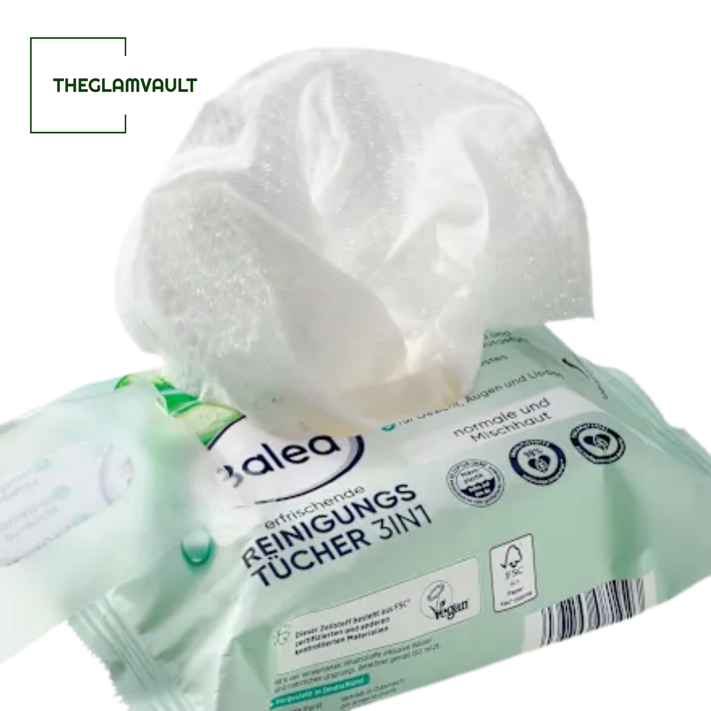 Balea 3in1 Refreshing Makeup Remover Wipes, 25 pcs