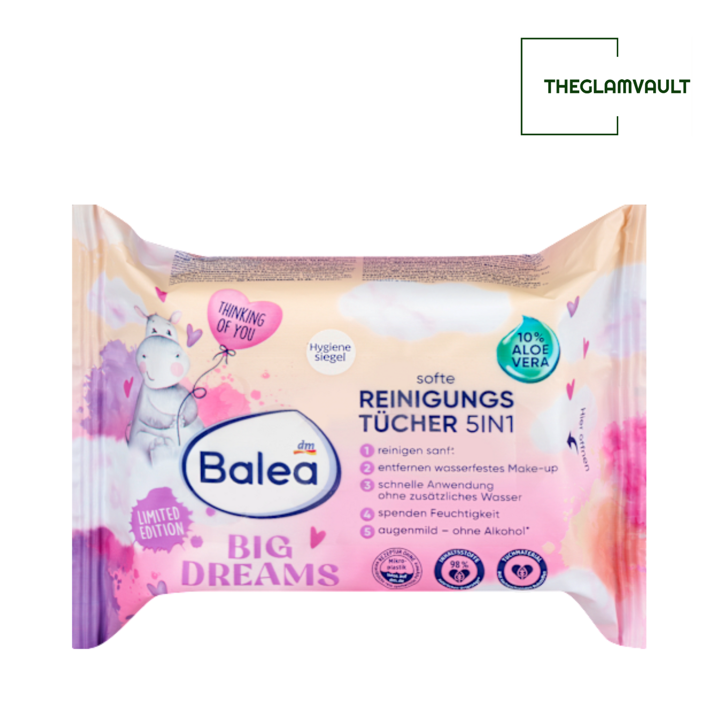 Balea Big Dreams Facial Cleansing Wipes, 25 pcs