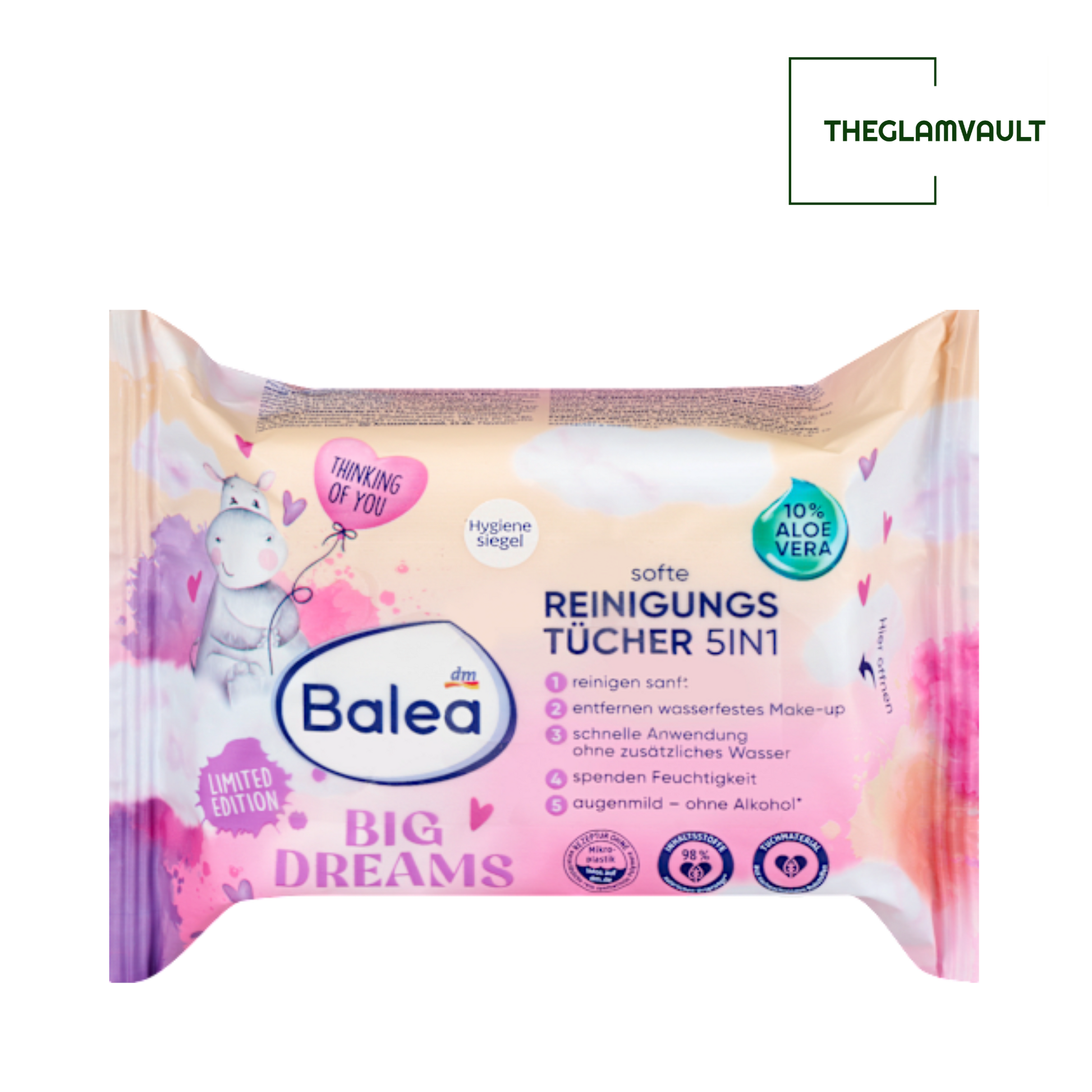 Balea Big Dreams Facial Cleansing Wipes, 25 pcs