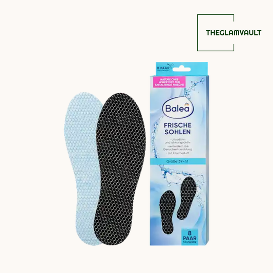 Balea Black Fresh Insoles Size 39–41 (8 Pairs), 16 pcs