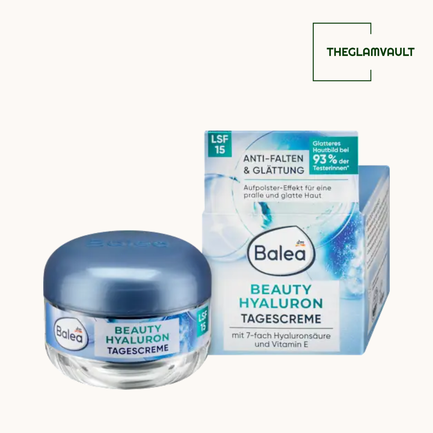 كريم باليا للوجه مضاد للتجاعيد، غني بحمض الهيالورونيك، مع عامل حماية من الشمس 15، 50 مل 