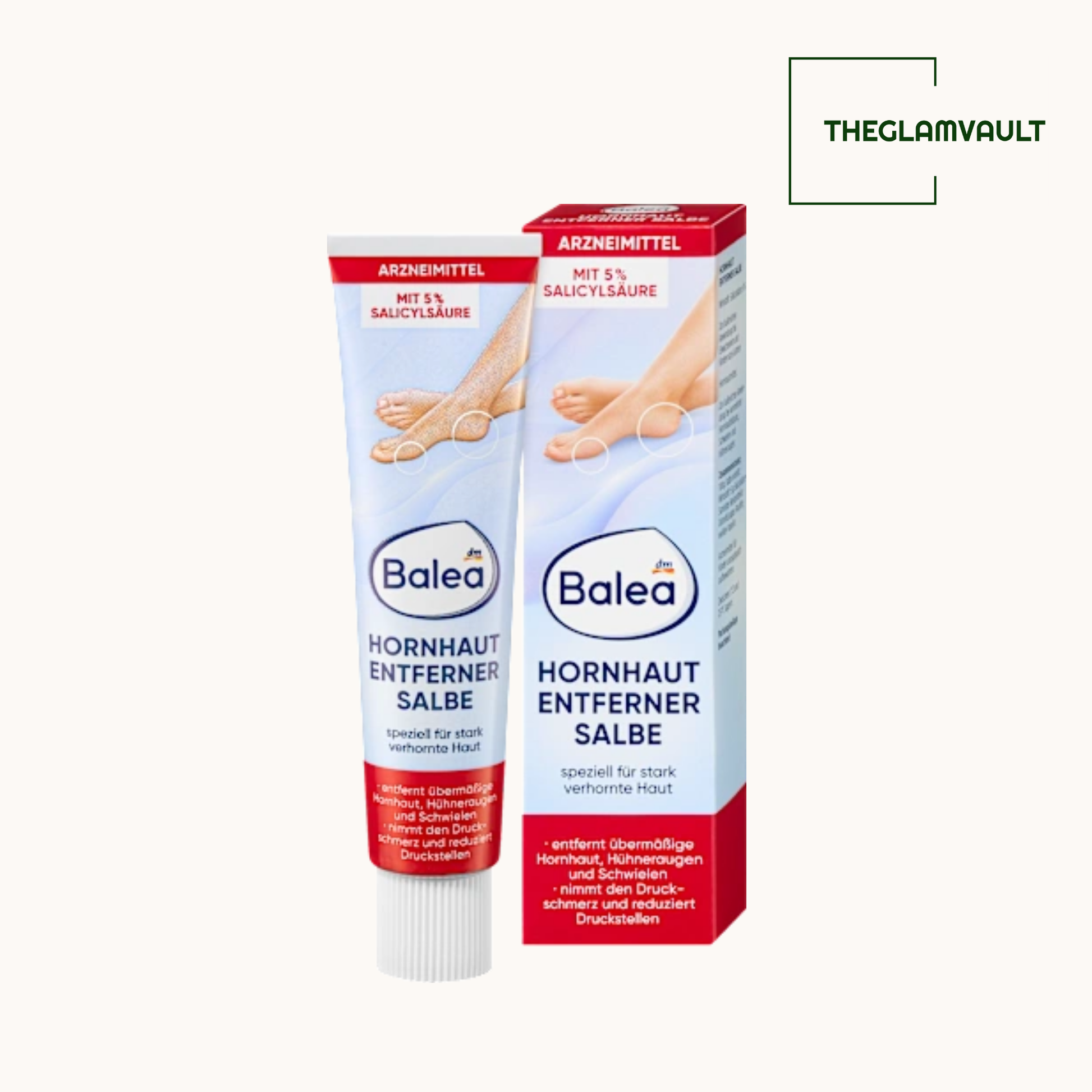 Balea foot care product packaging on a white background