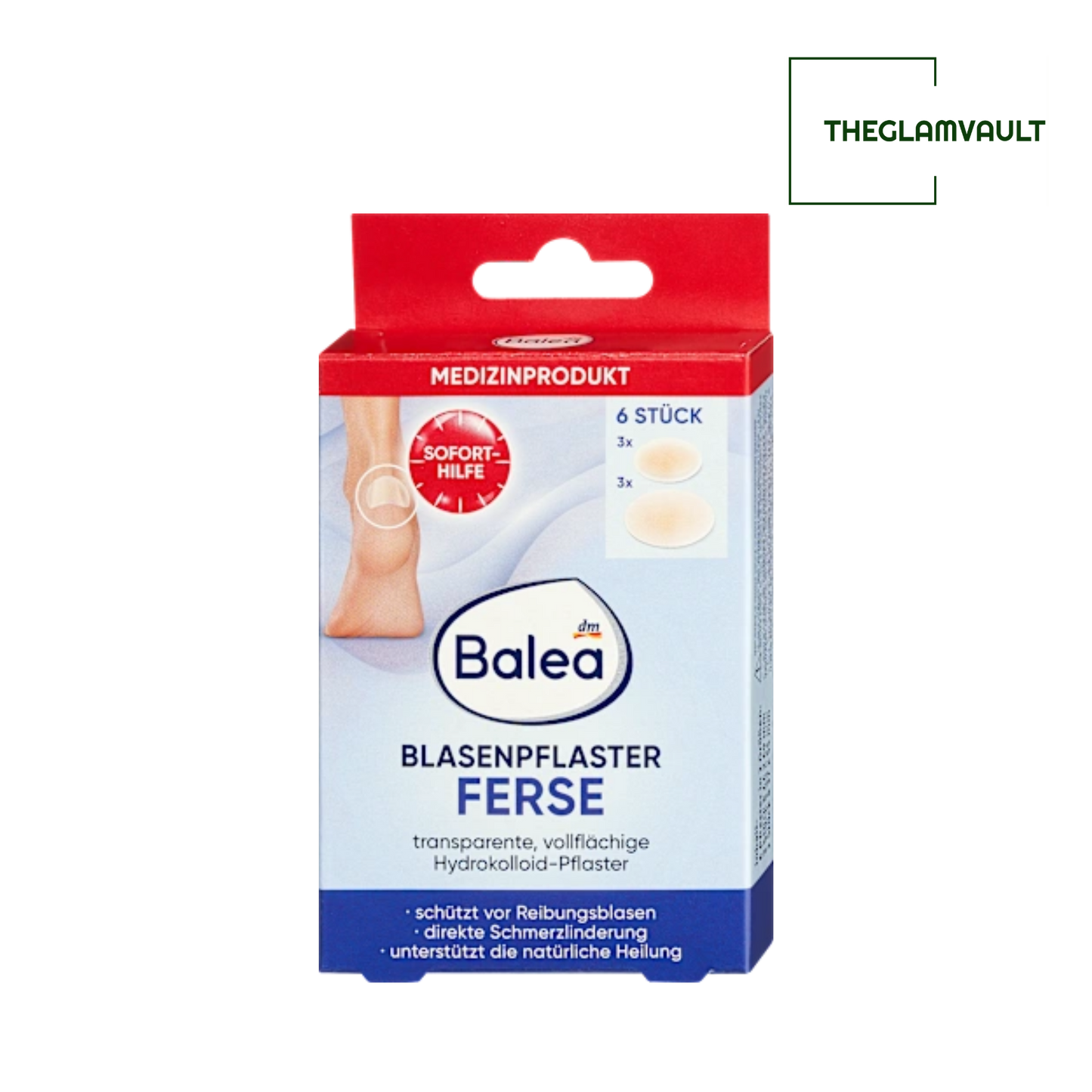 Balea Heel Blister Plasters, 6 pcs (Medical Product)