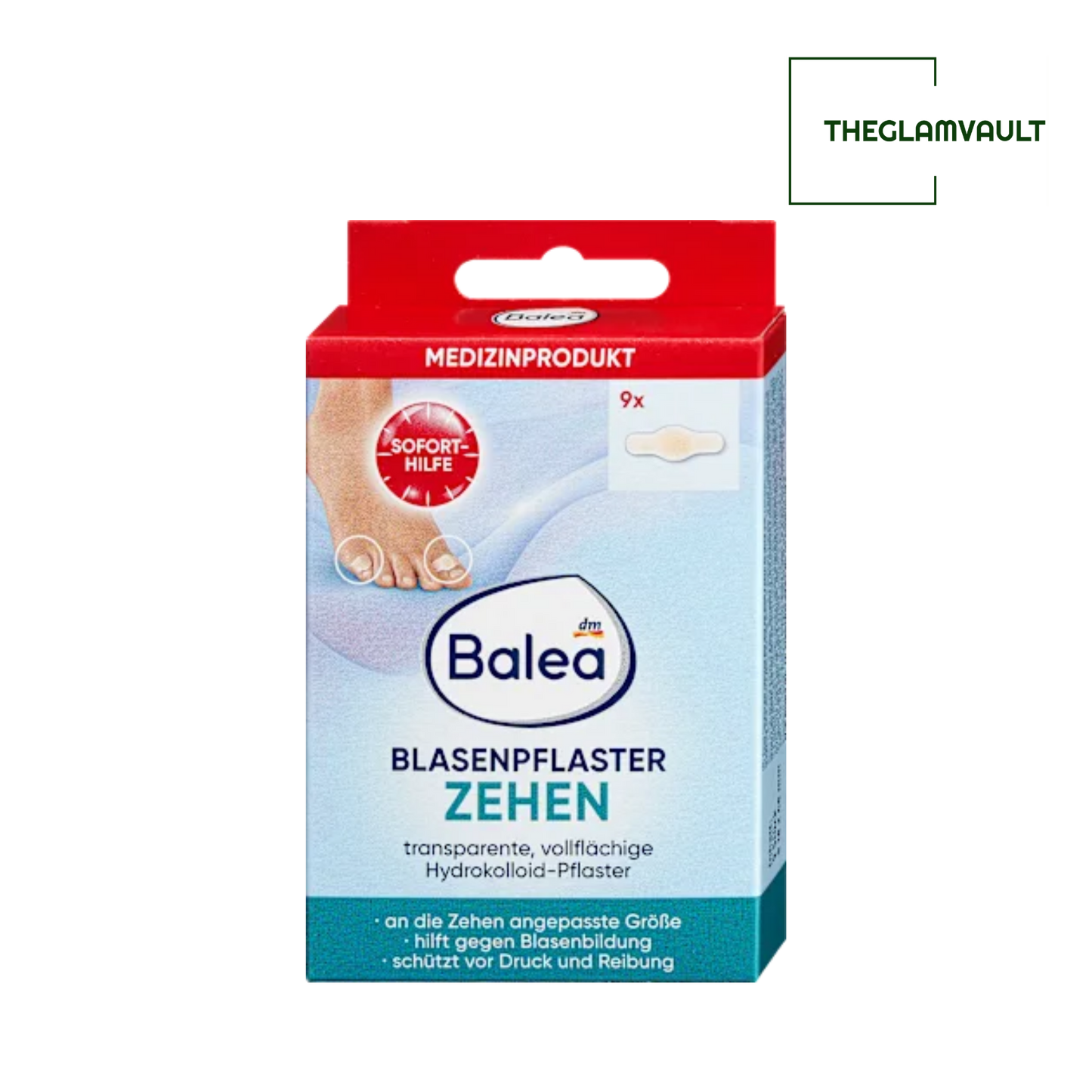 Balea Toe Blister Plasters, 9 pcs (Medical Product)