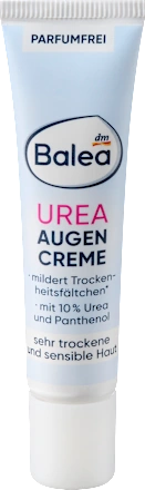 Balea Urea Augen Creme tube with text on a white background