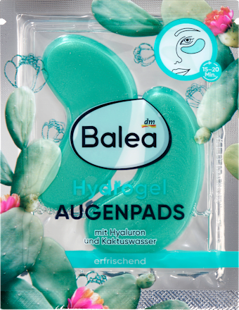  Balea Hydrogel Eye Pads Cactus Water (1 pair), 2 pcs