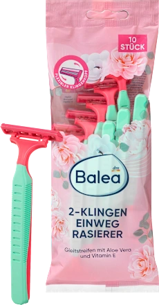Balea women's razors with packaging on a white background