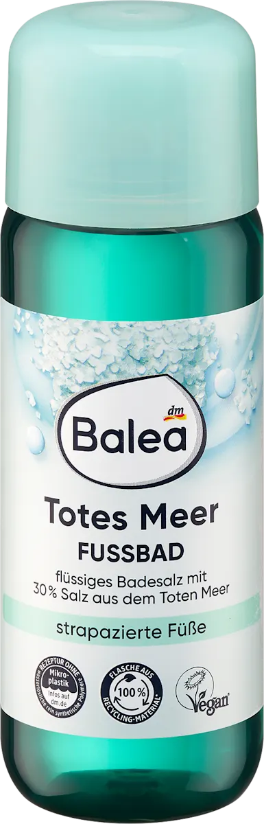 Balea Totes Meer Fußbad bottle with label on a white background