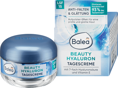 Balea Face Cream Anti-Wrinkle Beauty Hyaluron SPF 15, 50 ml