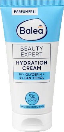 Balea Beauty Expert Hydration Cream tube on a white background