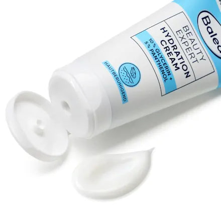 Tube of Balea Beauty Expert Hydration Cream on a white background