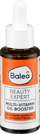 Balea multi-vitamin oil booster bottle with dropper on a white background