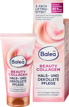 Balea Beauty Collagen neck and décolleté care product with packaging