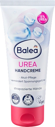 Balea Urea Handcreme tube with visible branding and product details.