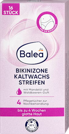 Balea Cold Wax Strips Bikini Zone, 16 pcs